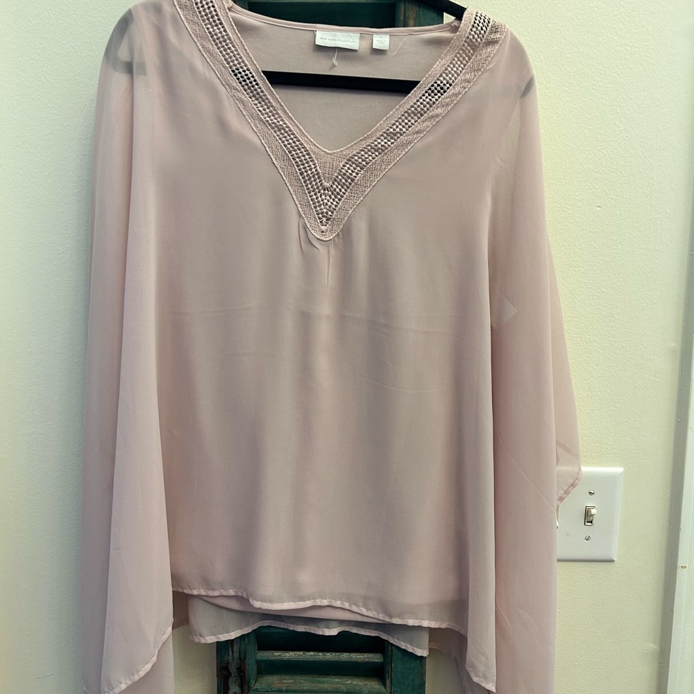 Sheer pink  poncho one size